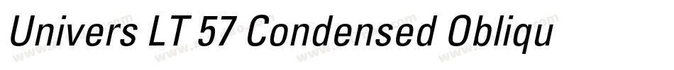 Univers LT 57 Condensed Oblique字体转换